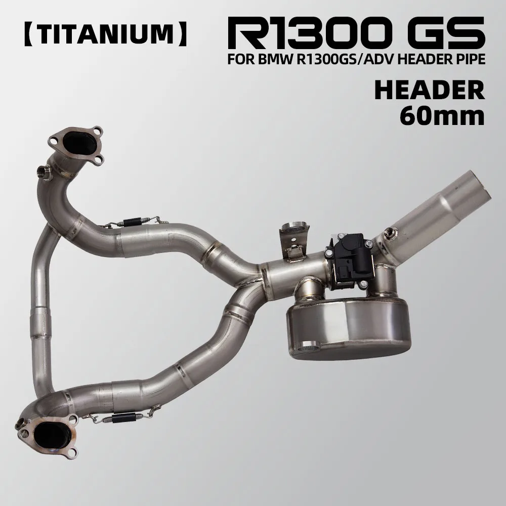 

For BMW R1300RS R1300GS ADV R1300R Motorcycle Exhaust Manifold Titanium 60MM Pipe with Electric Controlled Valve Compatible OEM