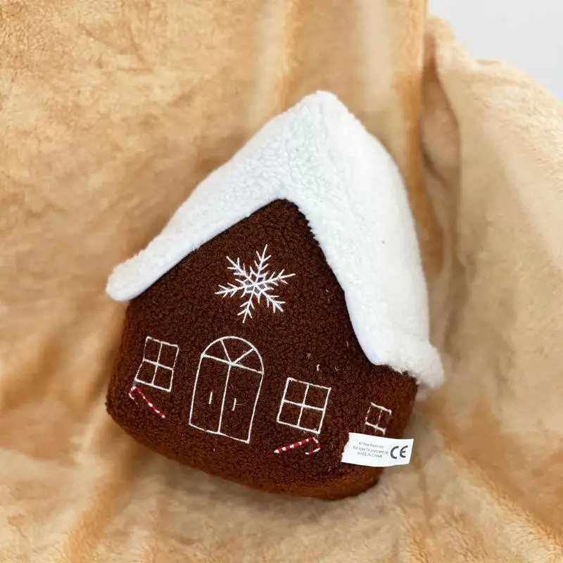 

Рождественский имбирный домик, плюшевые игрушки, подушка, снежный домик, Рождественский имбирный домик, подушка, украшение для рождественской елки, кукла, плюшевый домик