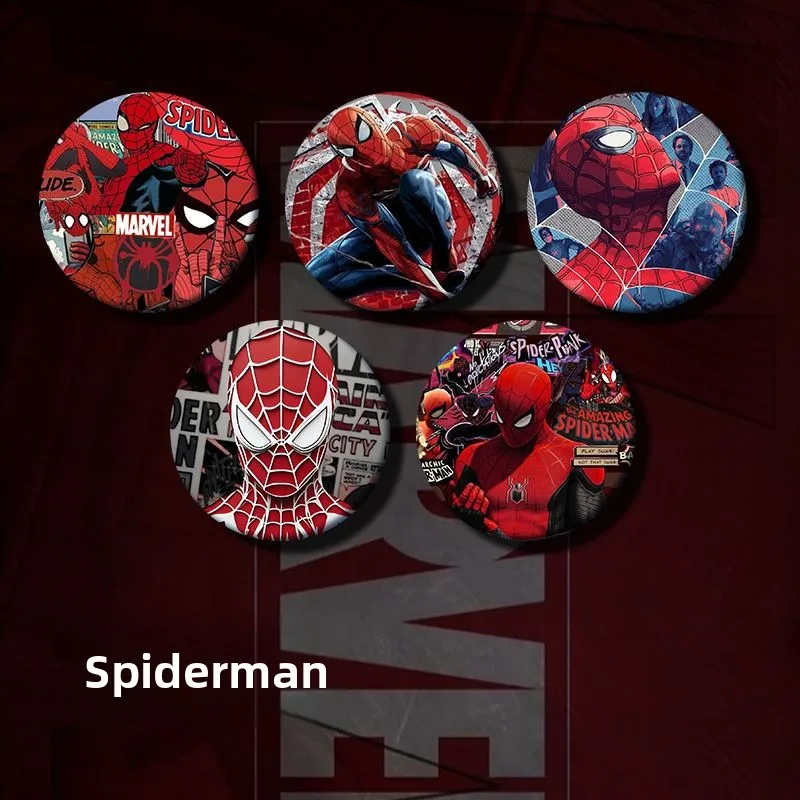 

Marvel SpiderMan Movie Merchandise Anime Cartoon Student Badge Creative Personality Unisex Backpack Pendant Brooch Gift