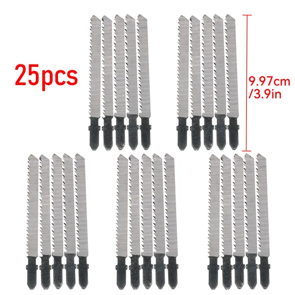 

25Pcs/Set Reciprocating Saw Blades Wood Cutting Metal Outdoor Cutting High Carbon Steel Saw Blade For Woodworking Jig Saw