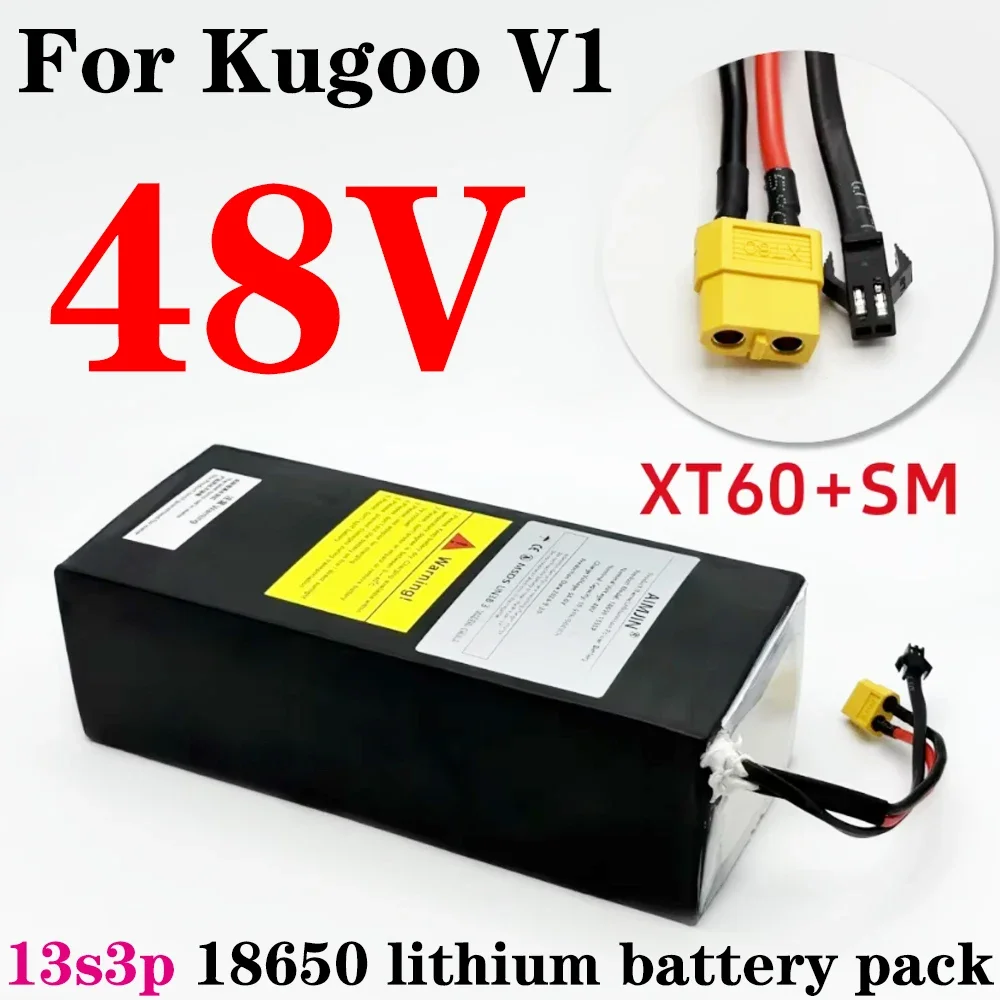 

48V 10500mAh 18650 Li-Ion 13S3P Battery Pack，for Kugoo V1 Bicycle Replace Battery high-power 1000W