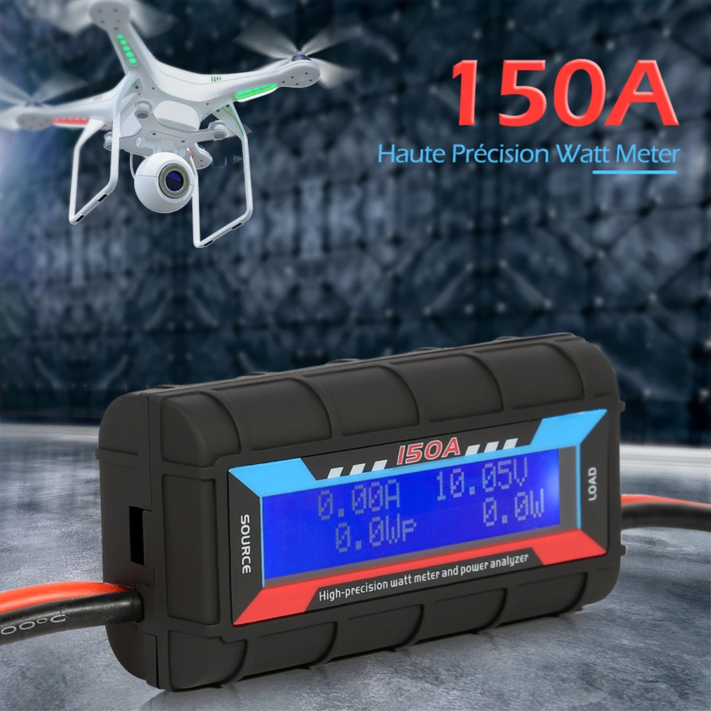 4.8V~60V High Precision Watt Meter Voltage Amp Meter Power Analyzer Checker Performance Monitor with LCD Screen for RC, Battery