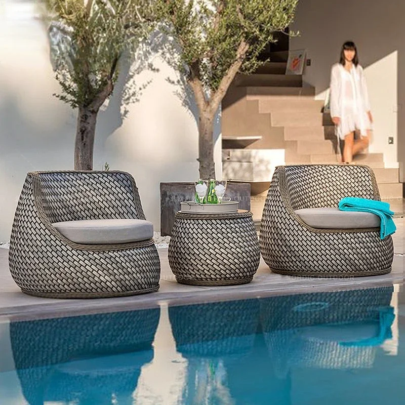 Outdoor Sofa Yard Courtyard Sunscreen and Waterproof Balcony Coffee Table Simple Terrace Leisure Furniture