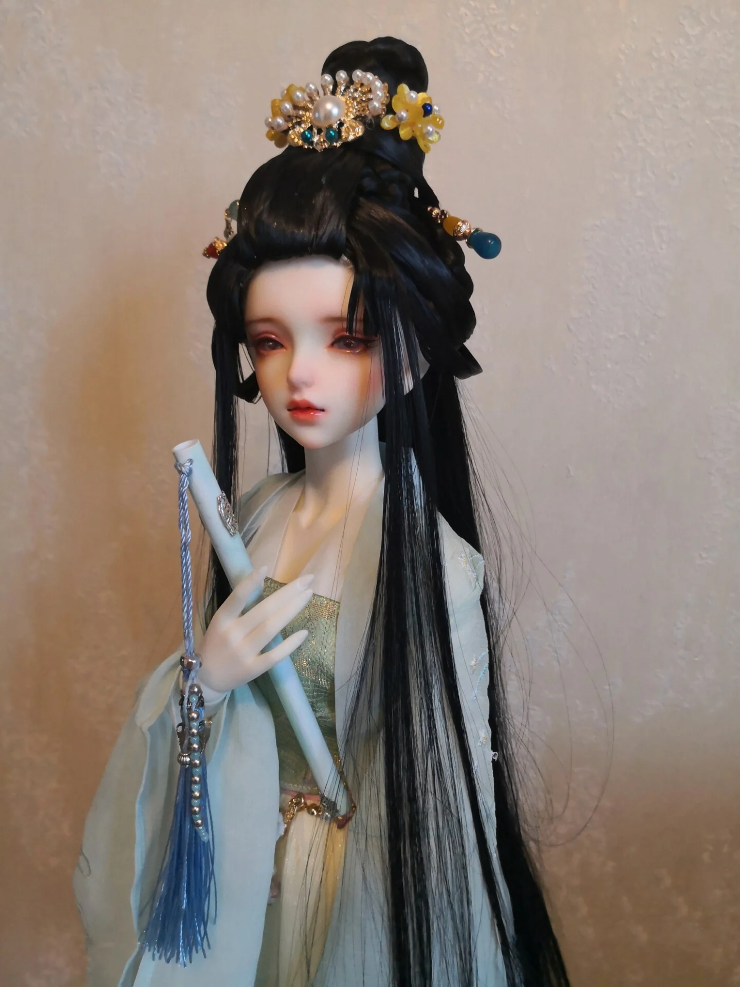 1/4 1/3 escala bjd/sd antigo traje hanfu perucas vintage cabelo longo peruca de fadas para msd sd13 menina ssdf tio boneca acessórios a1474