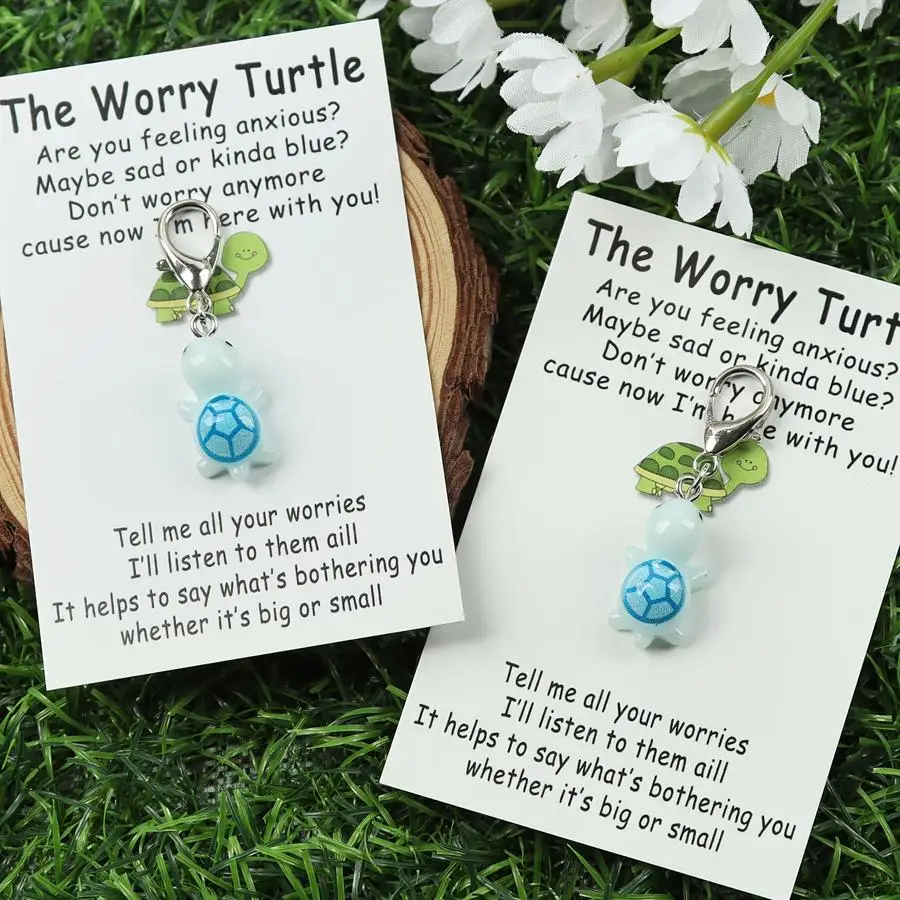 1/5/10/20/50/100pcs Cute Turtle Keychain Set, 