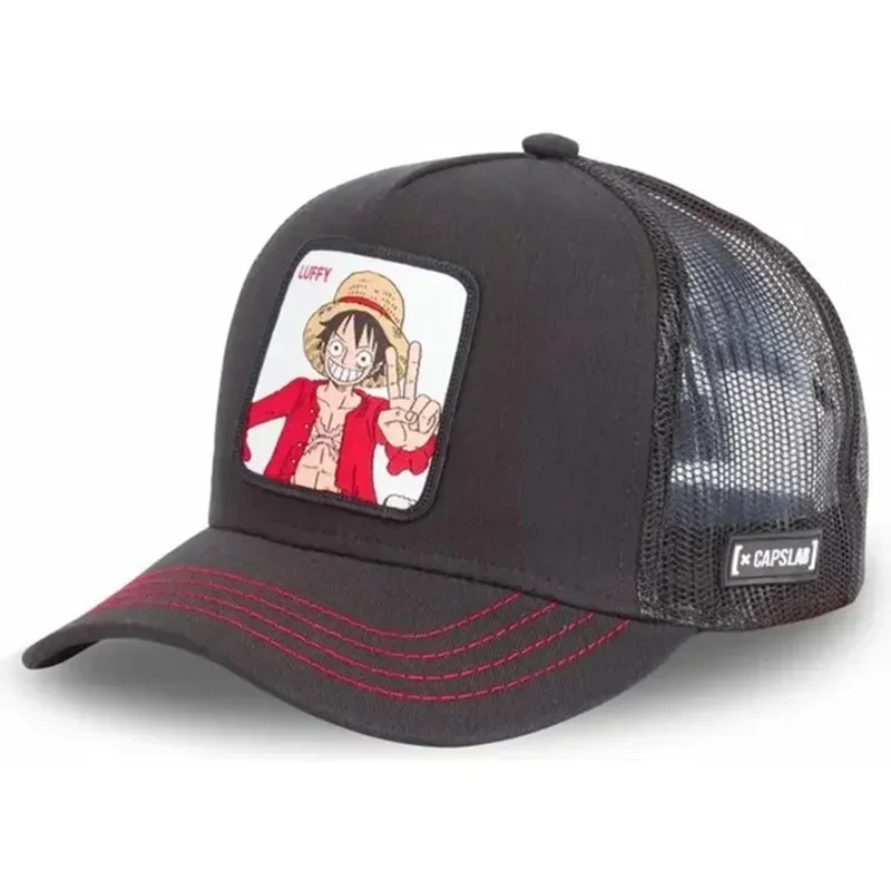 One Piece King Luffy Summer Duck Tongue Hat Integrated Team Baseball Hat Adjustable Adult Hat Sunshade Sports Baseball