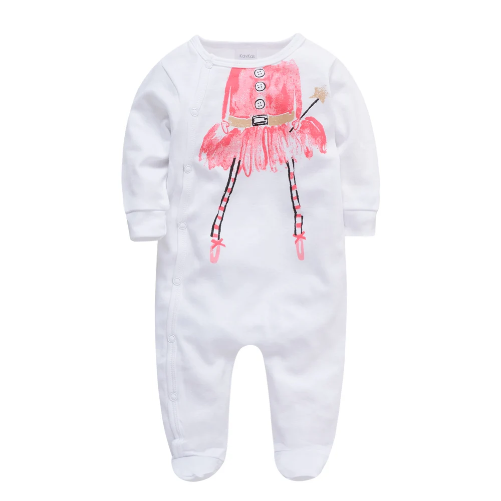 KAVKAS neonate abbigliamento 100% cotone morbido bambini pagliaccetti coniglio rosa tuta neonato pigiama neonate vestiti 0-12 mesi