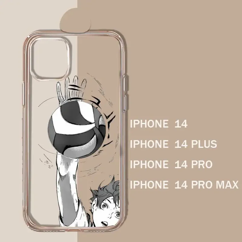 Haikyuu Oya Volleyball japan anime Phone Case Transparent soft For iphone 11 13 12 14 15 pro max mini plus