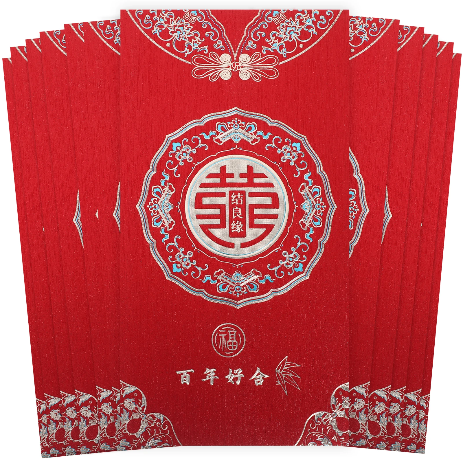 

12 Pcs Red Envelope Wedding Money Bag Chinese Style Hong Bao Paper Elegant Retro Design New Year Packet