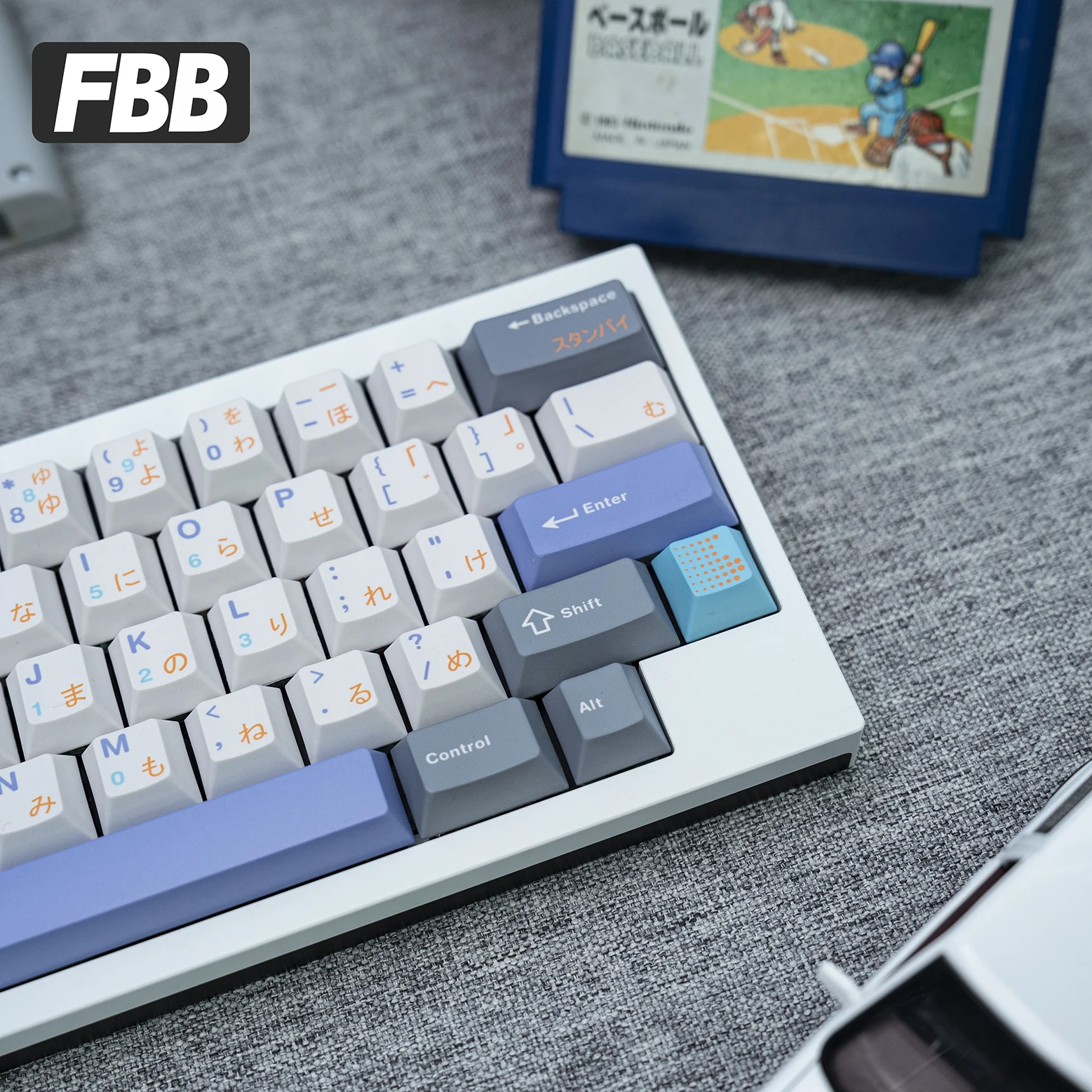 FBB PBT Keycaps Set PCG 505 PBT Dye for Mechanical Keyboards 60%, 75%, 80%, 96%, 100% Lay-out  1.7MM Thickness Purple Key Caps