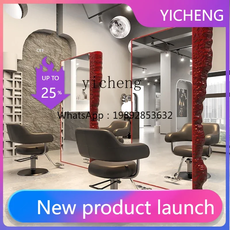 LYY  hairdresser mirror table single and double-sided floor mirror barber shop hair salon