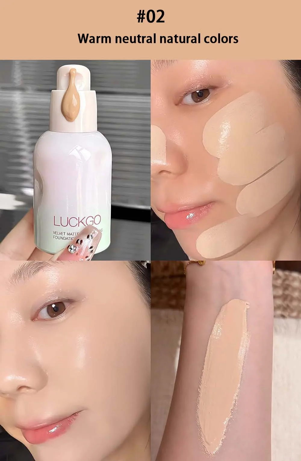 1 Pcs Natural Smooth Creamy Liquid Foundation Long Lasting Waterproof Even Skin Concealer Face Liquid Foundation Makeup Cosmetic