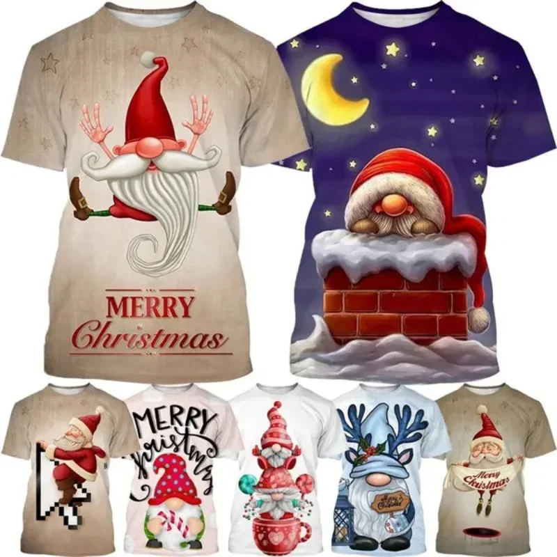 

Fashion Women Clothing New Santa Claus 3D Print T-shirt Personalized Christmas Gift Graphic T Shirt Harajuku Street Unisex Tops
