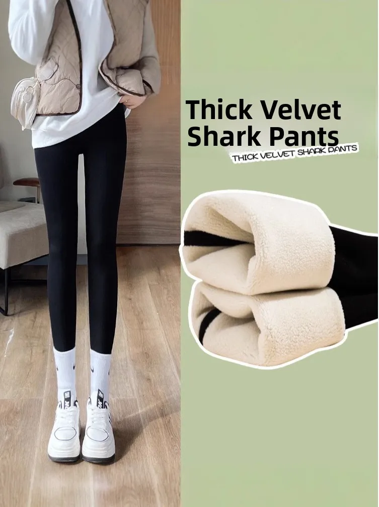 

Женские леггинсы больших размеров с высокой талией, на флисовой подкладке, повседневные брюки с эффектом утяжки живота и подтяжки бедер, осенне-зимняя верхняя одежда