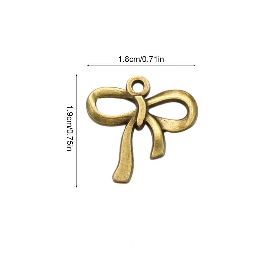 

100 Pcs Bow Charms DIY Accessories Jewelry Making Supplies Alloy Bow Shape Charms for Earrings Necklaces Bracelets Crafting