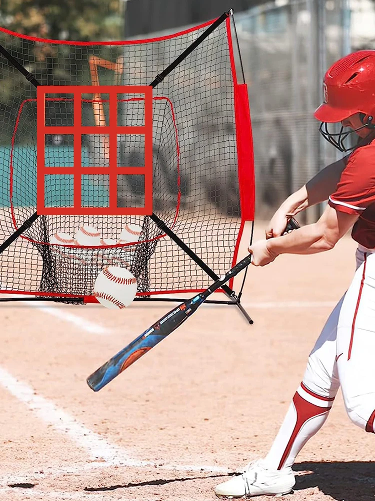 شبكة ممارسة البيسبول قابلة للتعديل، رمي البيسبول البيسبول، ممارسة الهدف، التدريب على الدقة، رمي منطقة الضرب #4