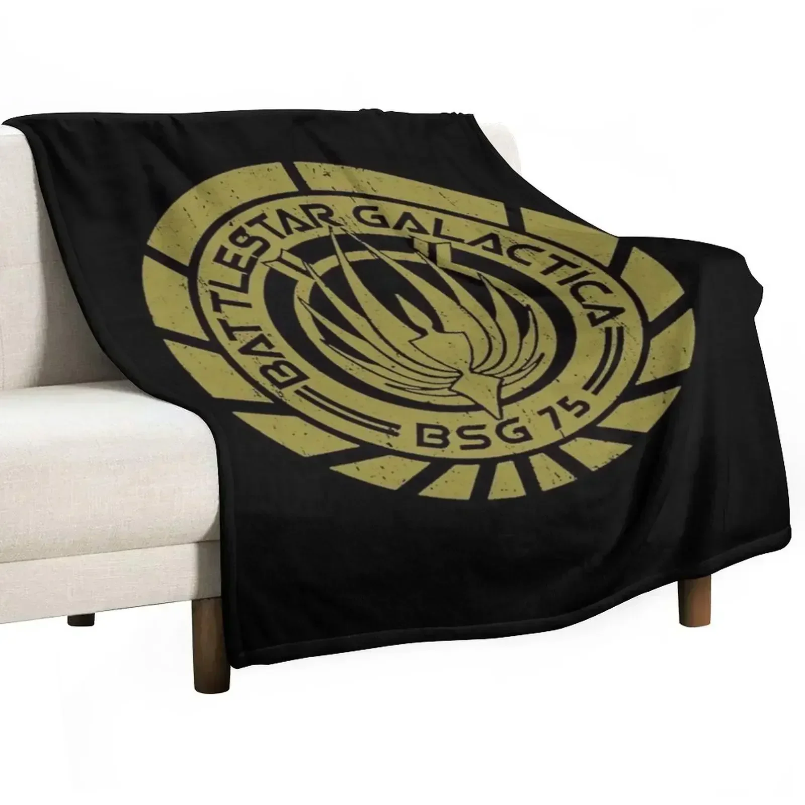 

Battlestar Galactica Crest Throw Blanket Modern Design Soft Blanket for Home Decor