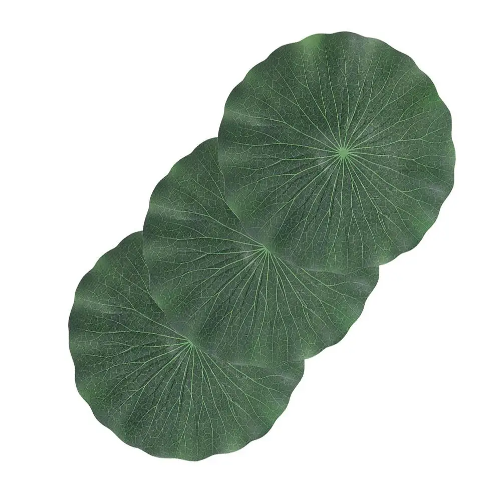 EVA Leaves 3 Pcs Artificial Floating Plants for Fish Garden Fountain Decoration Pool Accessories Simulation Leaf