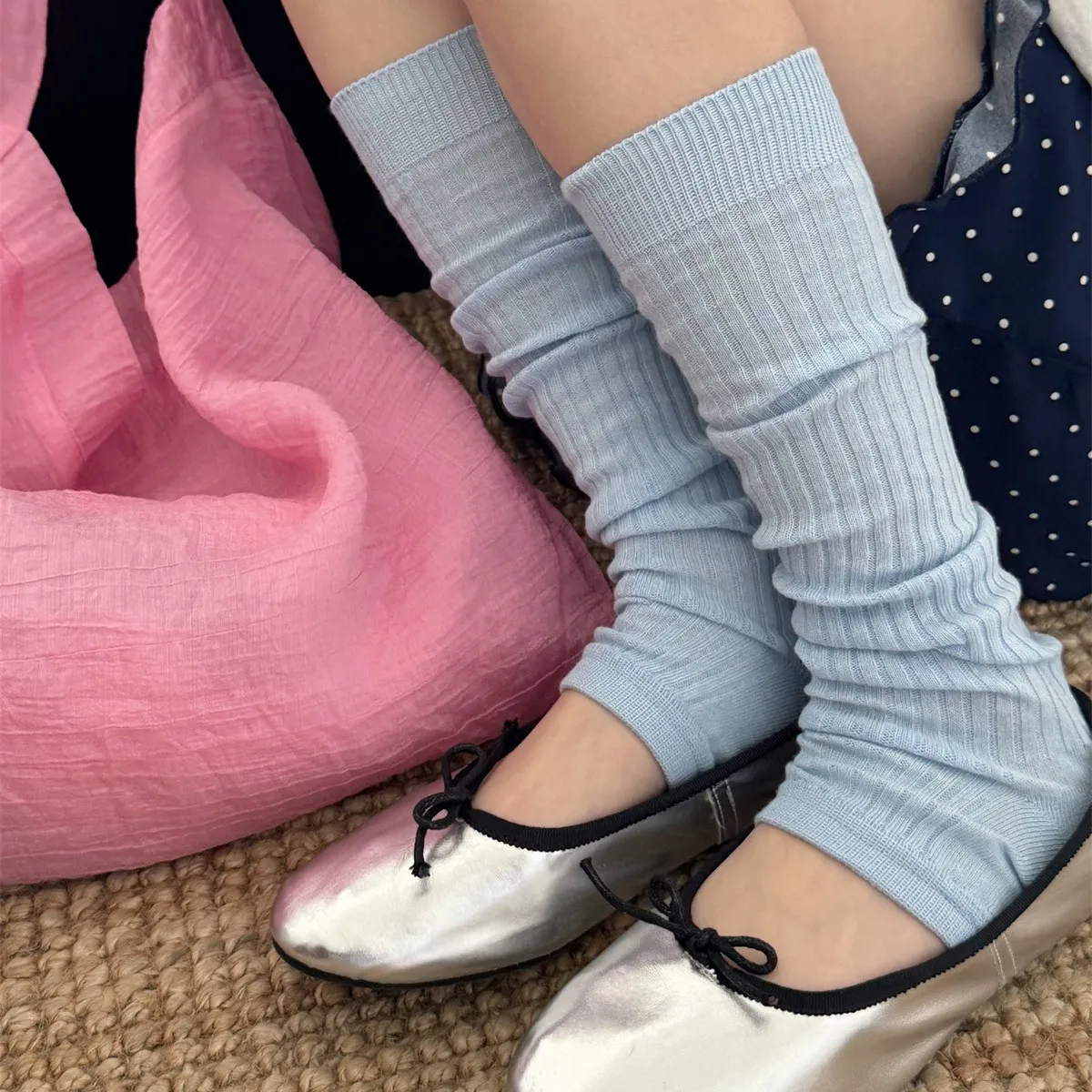 

Leg Warmers Lolita Long Socks Women Harajuku Leg Warmers Knitted Warm Foot Cover Arm Warmer Ladies Spring Autumn Crochet Socks