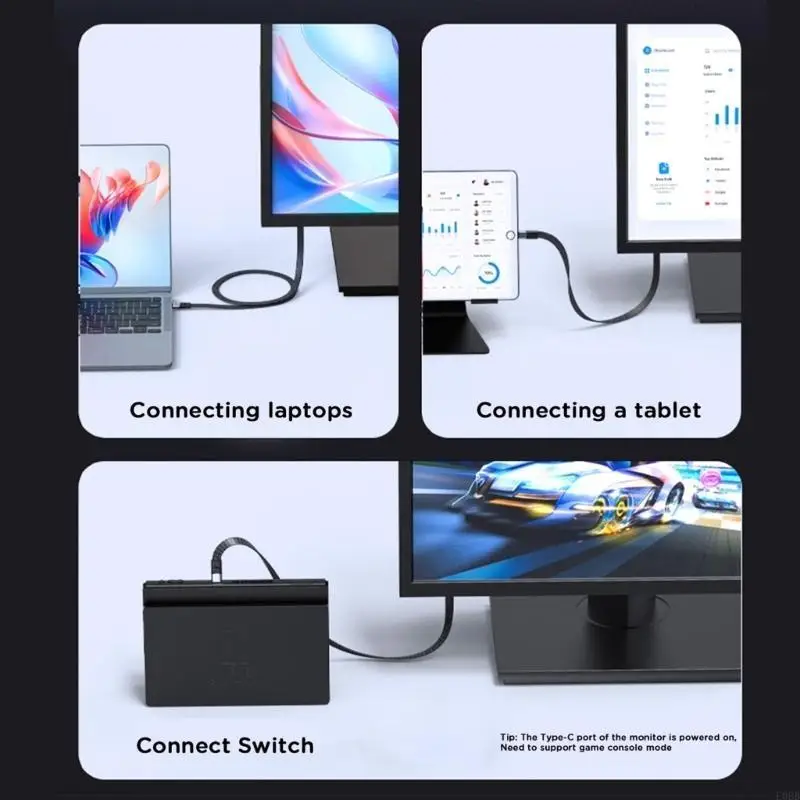 E0BB 240W USB C TYPE C CONDUCTION rapide câble données PD240W 40 Gops / 8k60Hz Vidéo pour plusieurs périphériques