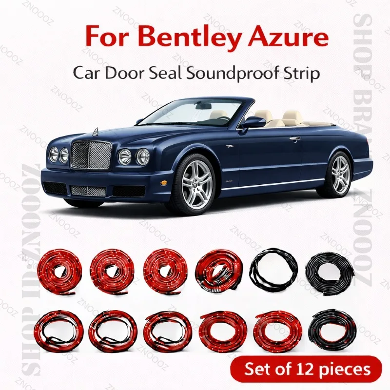 

Для Bentley Azure: Комплект из 12 штук двухслойных резиновых уплотнителей для дверей, звукоизоляционных, пыле- и водонепроницаемых, для защиты от непогоды