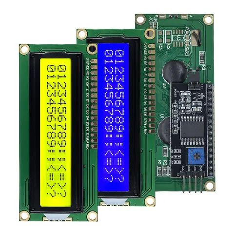 LCD1602 IIC LCD Display Module 16x2 Character LCD PCF8574 PCF8574T I2C Adapter Interface 5V Blue Yellow Green Screen for Arduino