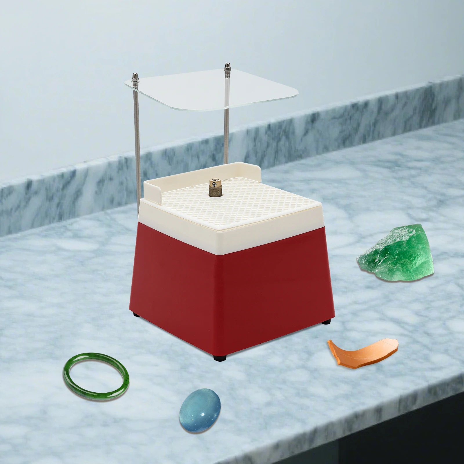 Buntglasmühle mit Schallwandhalterung, automatische Wasserfüllung, 65 W hocheffiziente Sicherheitsschleifmaschine, für die Glasverarbeitung