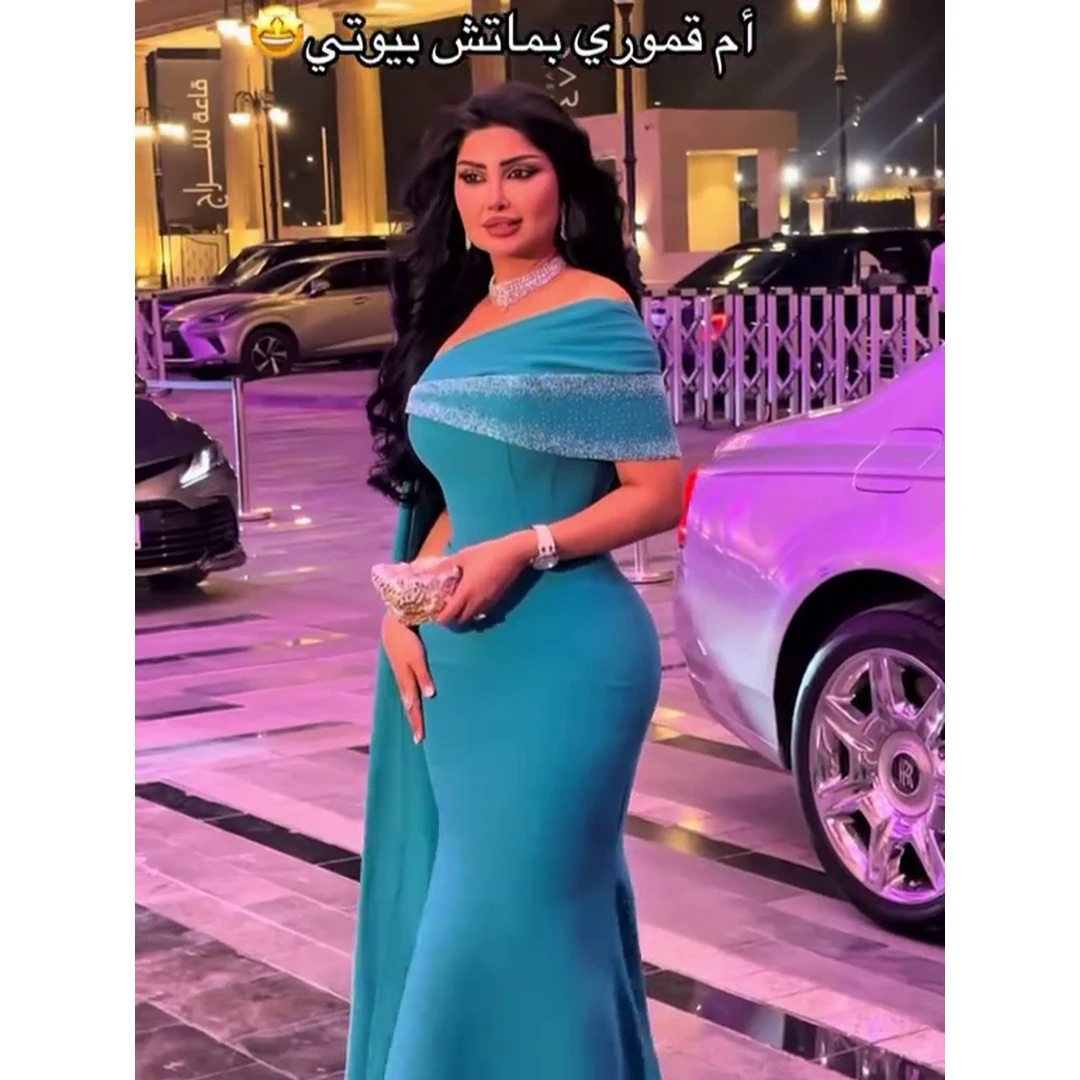 

Aura Fishtail Skirt Prom Dress 2026 Woman Dresses Elegant Card Shoulder Muslim Evening Dresses Luxury Designer Evening Clothes