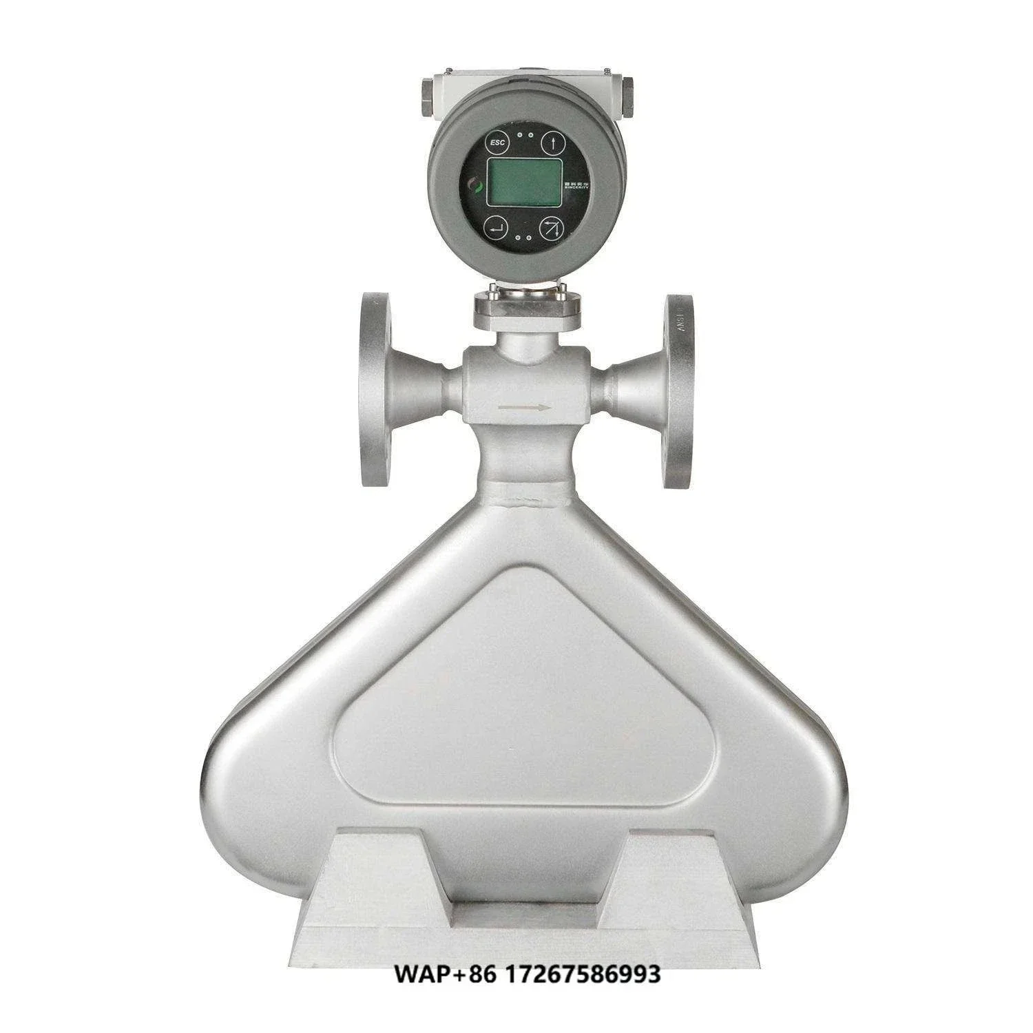 Triangle Shape Coriolis Force High Precision Mass Oil Flow Meter Sensor  Coriolis Mass Flow Meter