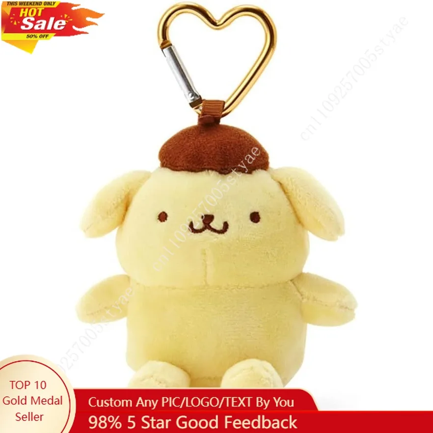 

Hello Kitty Mini Mascot Holder Sanrio Keychain Pompompurin Keyrings Pendant Key Chain Backpack Accessories Gift