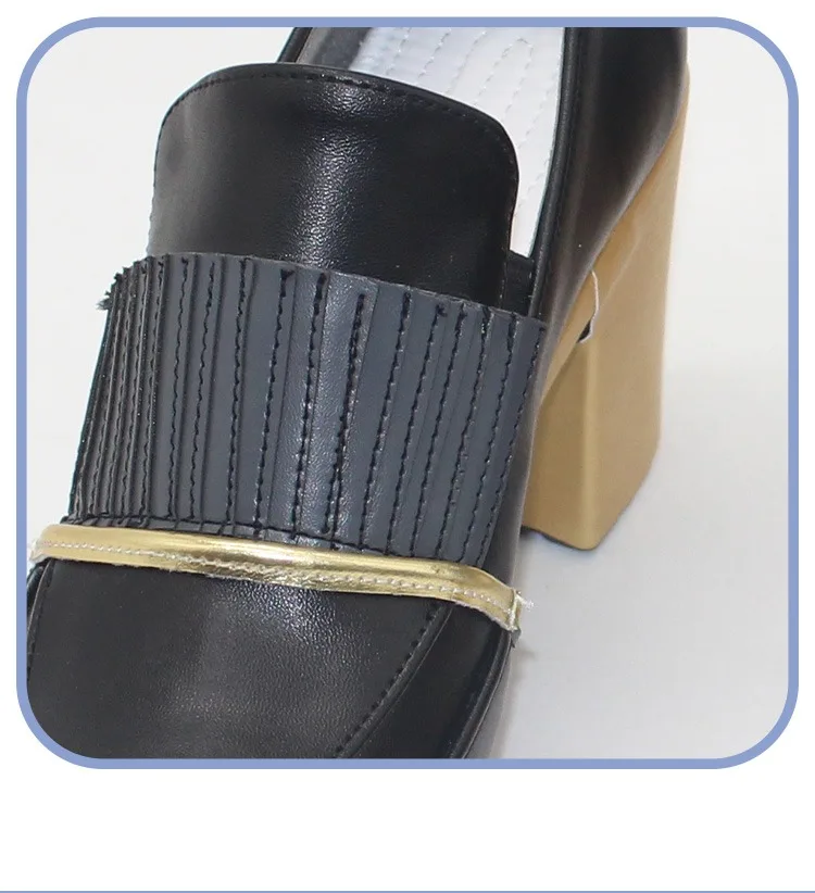 Vtuber Kanae 코스프레 신발 애니메이션 액세서리 코스프레 소품 PU 가죽 신발 할로윈 카니발 부츠 맞춤 제작