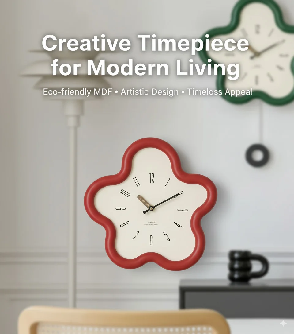 14 zoll Ästhetische Blume Pendel Wanduhr Stille Moderne Nordic Wohnzimmer Dekor Kreative Kunst Uhr Geschenk