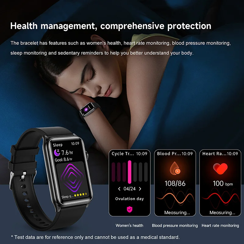 2026 New AI Medical Diagnosis Smart Bracelet Men Blood Sugar Blood pressure uric acid Heart rate BT call Health Smartwatch Woman