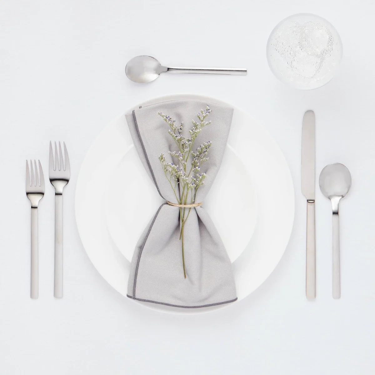 

30pc Squared Straight Flatware Set with Caddy - Room Essentials: Silverware Set, Service for 6, Forks Spoons Knives