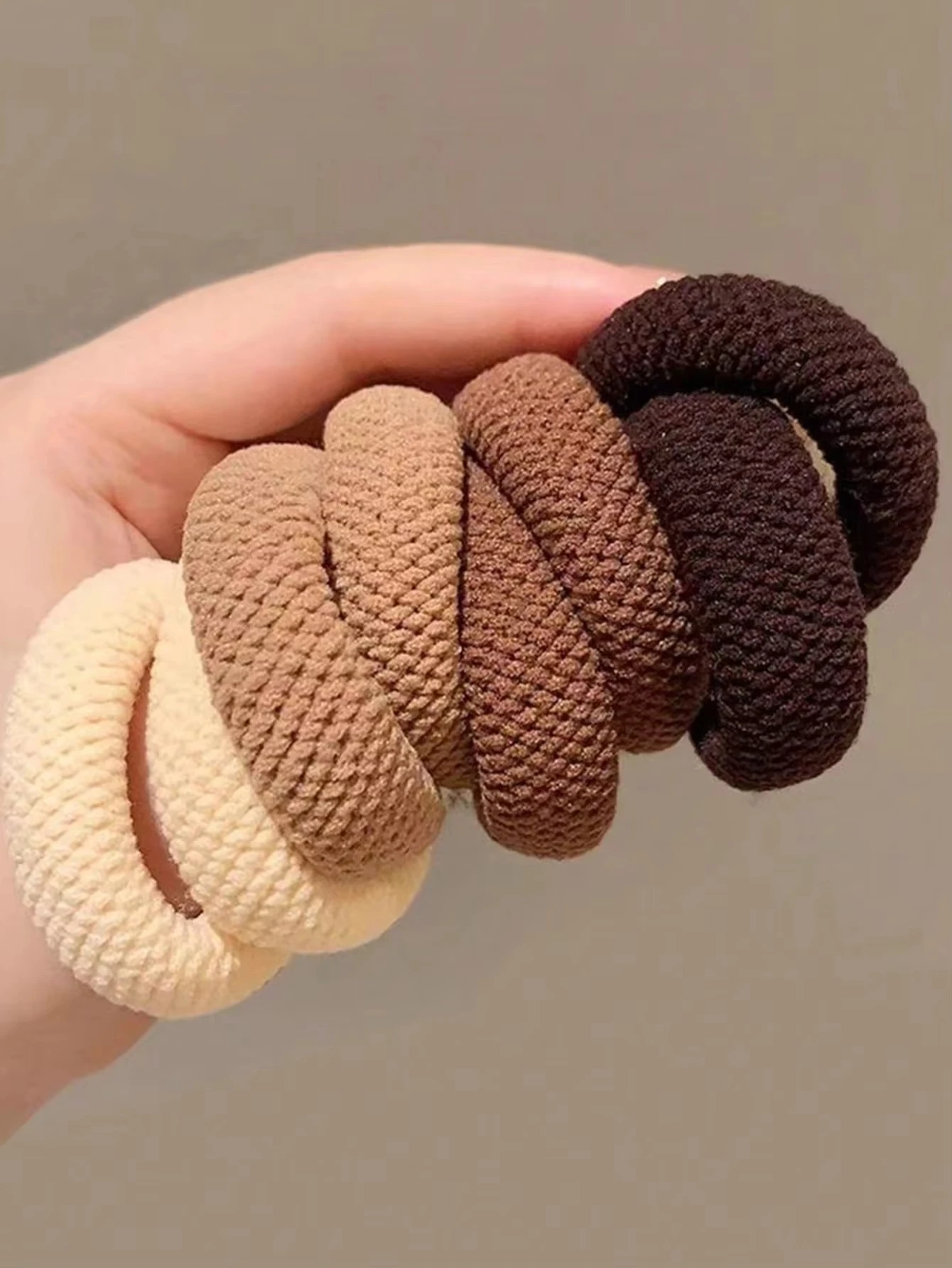 

5/10 Mix Color High Elasticity Thickened Versatile Simple Scrunchies Hair-Friendly (Random Color) Hair Ties Hair Rope
