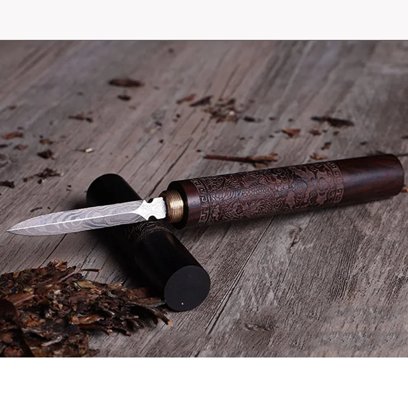 1 Stücke Edelstahl mit Holzgriff Puer Puerh Teemesser Nadel Eispickel Tee Kuchen Pick Werkzeug zum Brechen neugieriger Ziegel