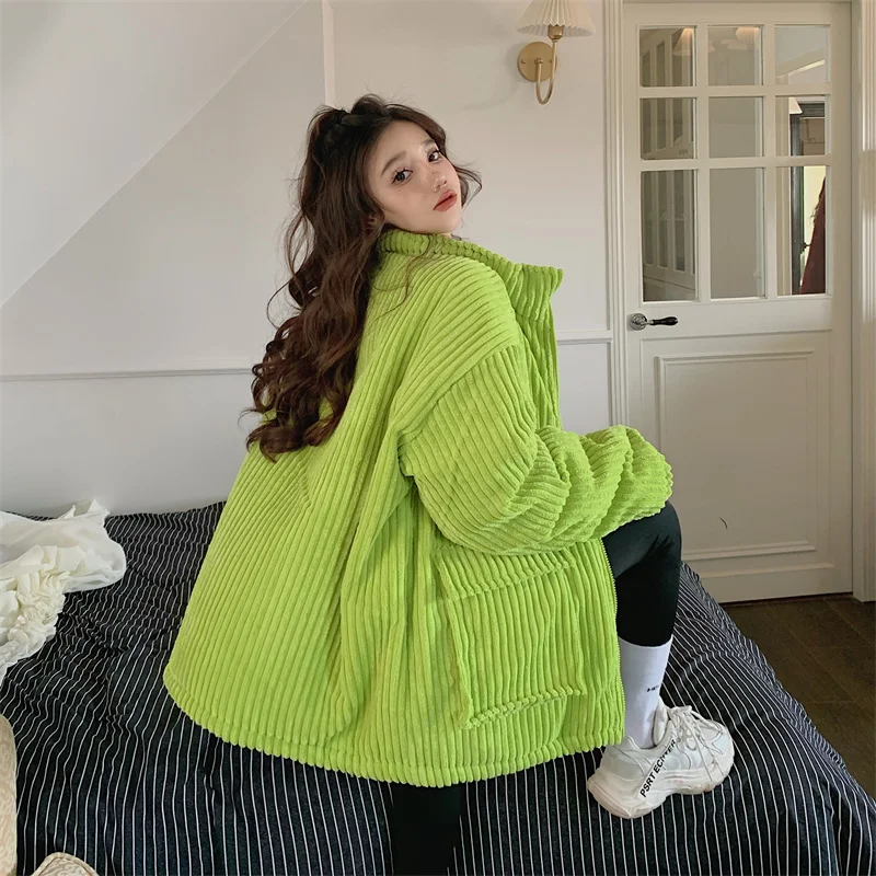 Parkas Womens Work Autumn Adjustable Standneck Bio-Cotton Double-Pocket A-Line Blocking Beige Blue Elastic Athleisure All-Match