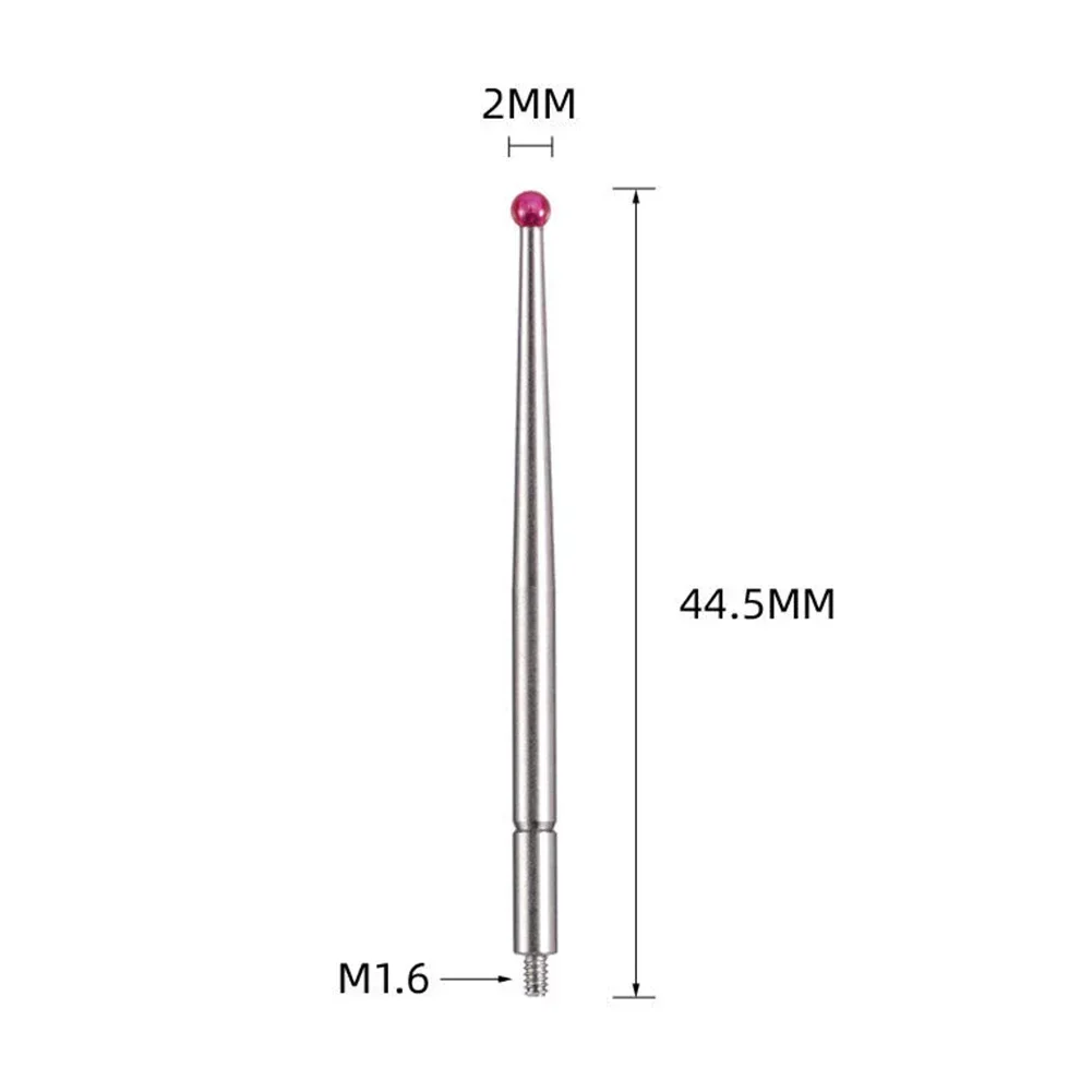 21CZA211 Kontaktpunkte Messuhr 2 mm Ru von Ball Tip M1,6 Gewinde 44,5 mm Länge für 513-415-10 513-215N 513 CMM Werkzeug