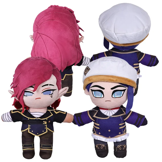 ぬいぐるみ caitlyn 28 CM Vi Caitlyn Kiramman Cosplay Plush Plushies Cartoon