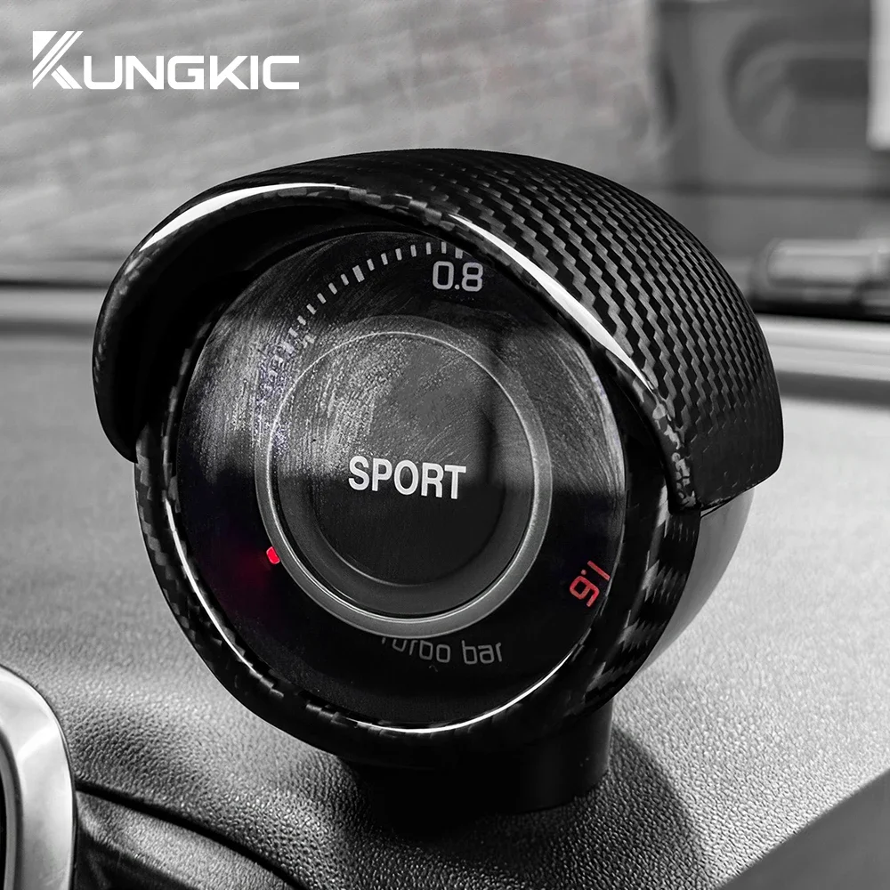 Turbo Ring Sticker Real Hard Carbon Fiber Cover For Abarth 595 695 2012 2013 2014 2015 2016 2017 2018 2019 2020 2021 2022 2023