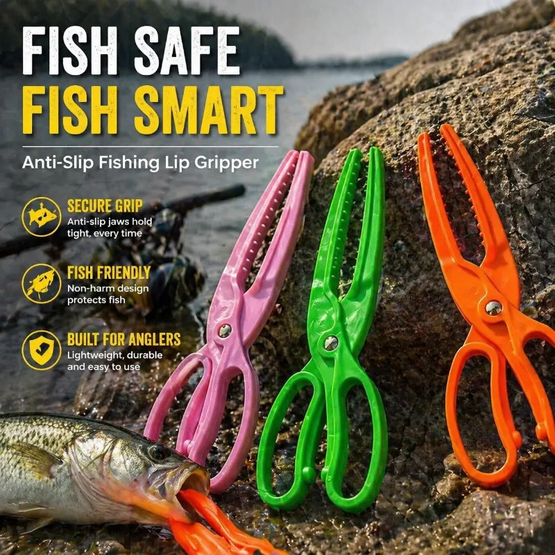Rutschfeste Angelzange Fischgreifer Clip Schonende Fischklemme für Angler