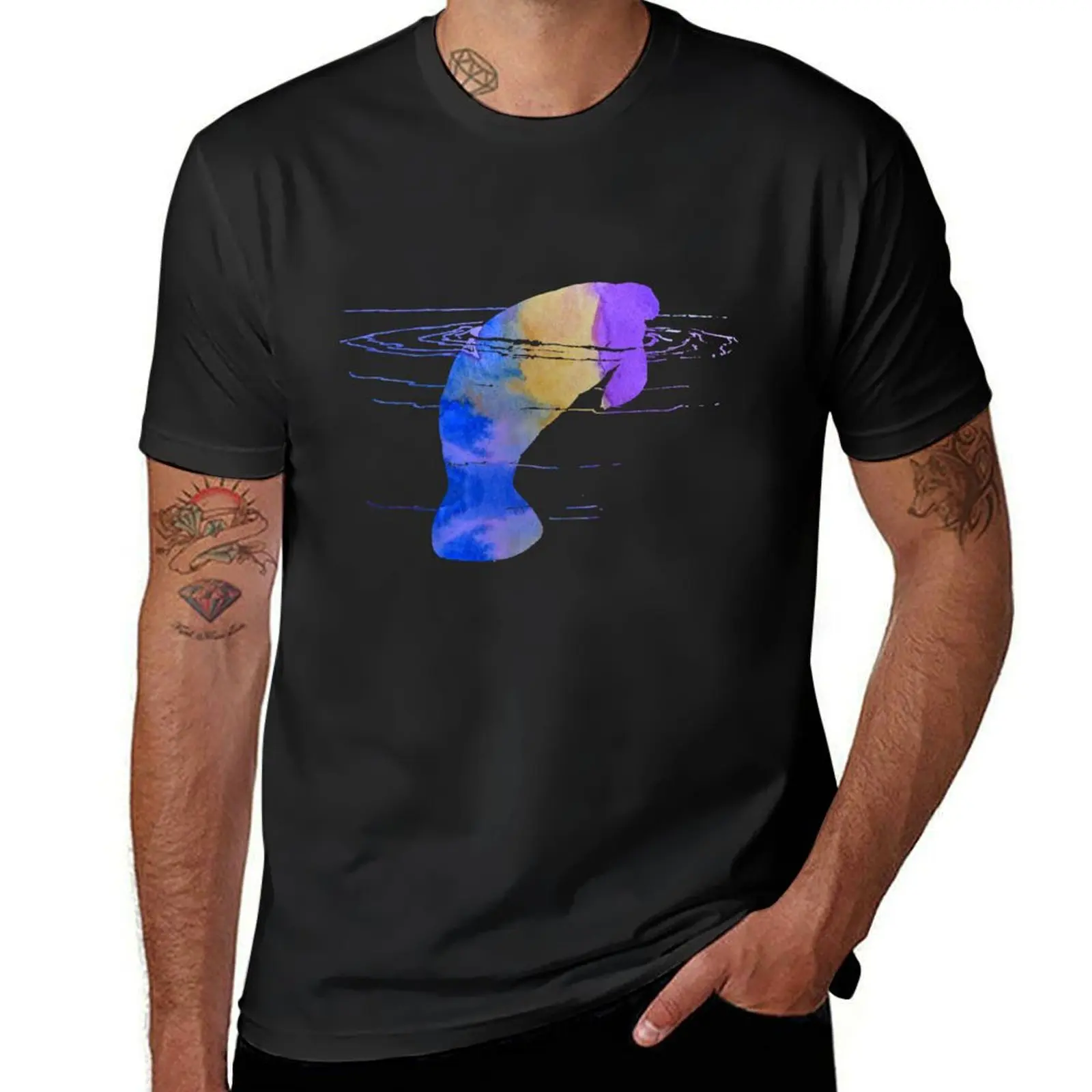 Manatee T-Shirt graphics anime black t shirts for men