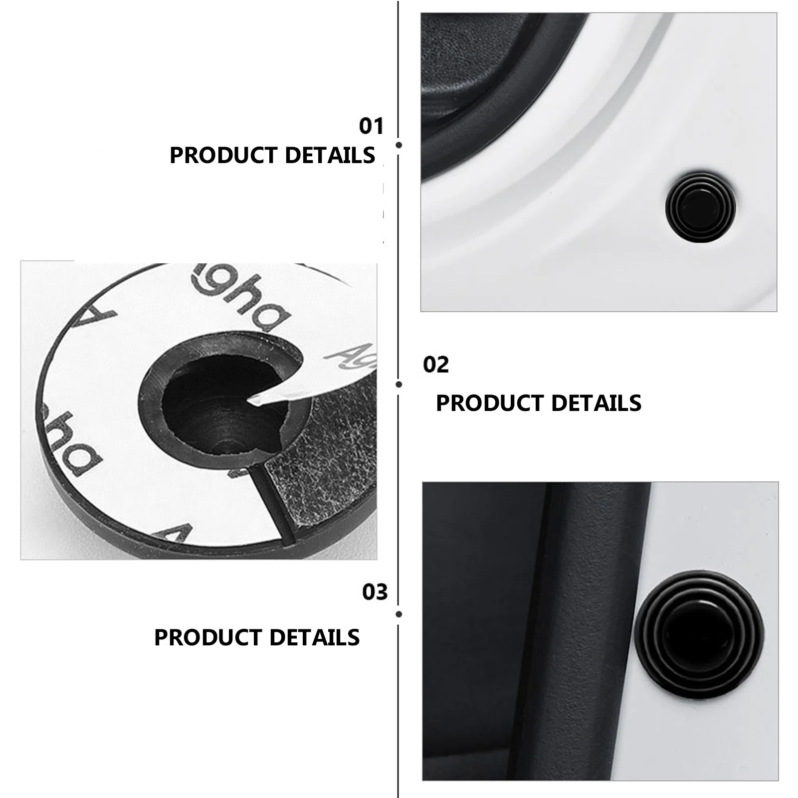 

12 Pcs Car Door Anti collision Sticker PVC Protective Pads Waterproof Shock proof Strong Adhesive Thickened
