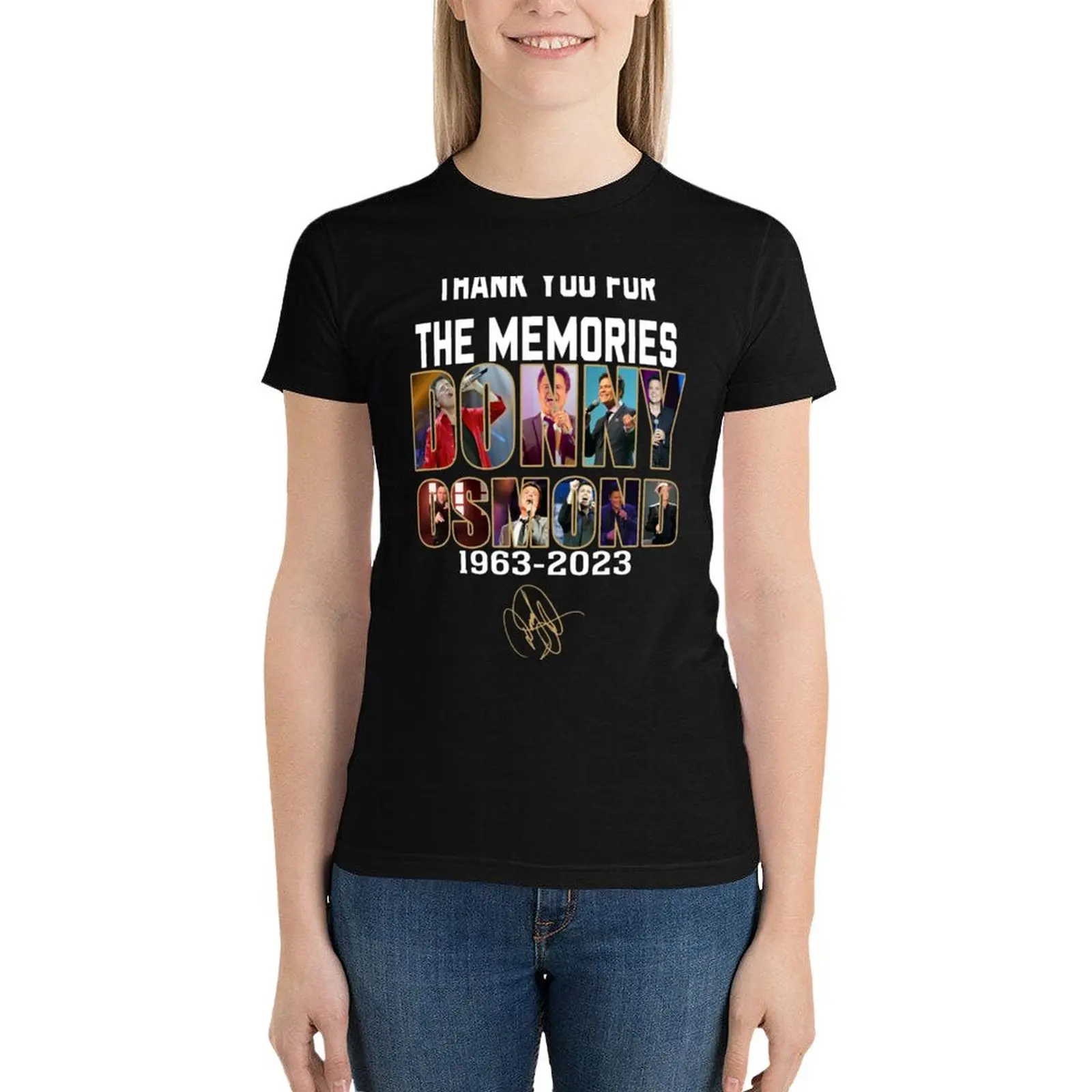 Dziękuję za wspomnienia Donny Osmond 1963 - 2023 t-shirt anime ubrania vintage blanki wagi ciężkiej odzież damska