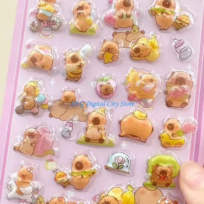 

U75B Reusable Tiny Patches for Water Bottle, Notebook, Scrapbooking 3D Sticker