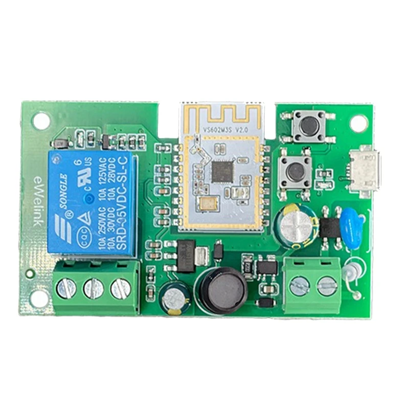 AC/DC 7V-32V White Module With Case Wifi+Bluetooth 1CH Remote Control Relay Ewelink For Alexa Google Home