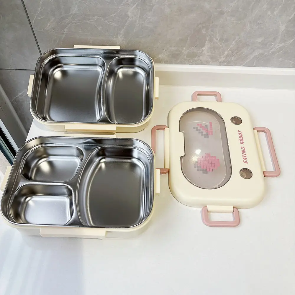Thermal Stainless Steel Bento Lunch Box Leakproof Food Storage Case Portable Container For Daily Meal Prep Office