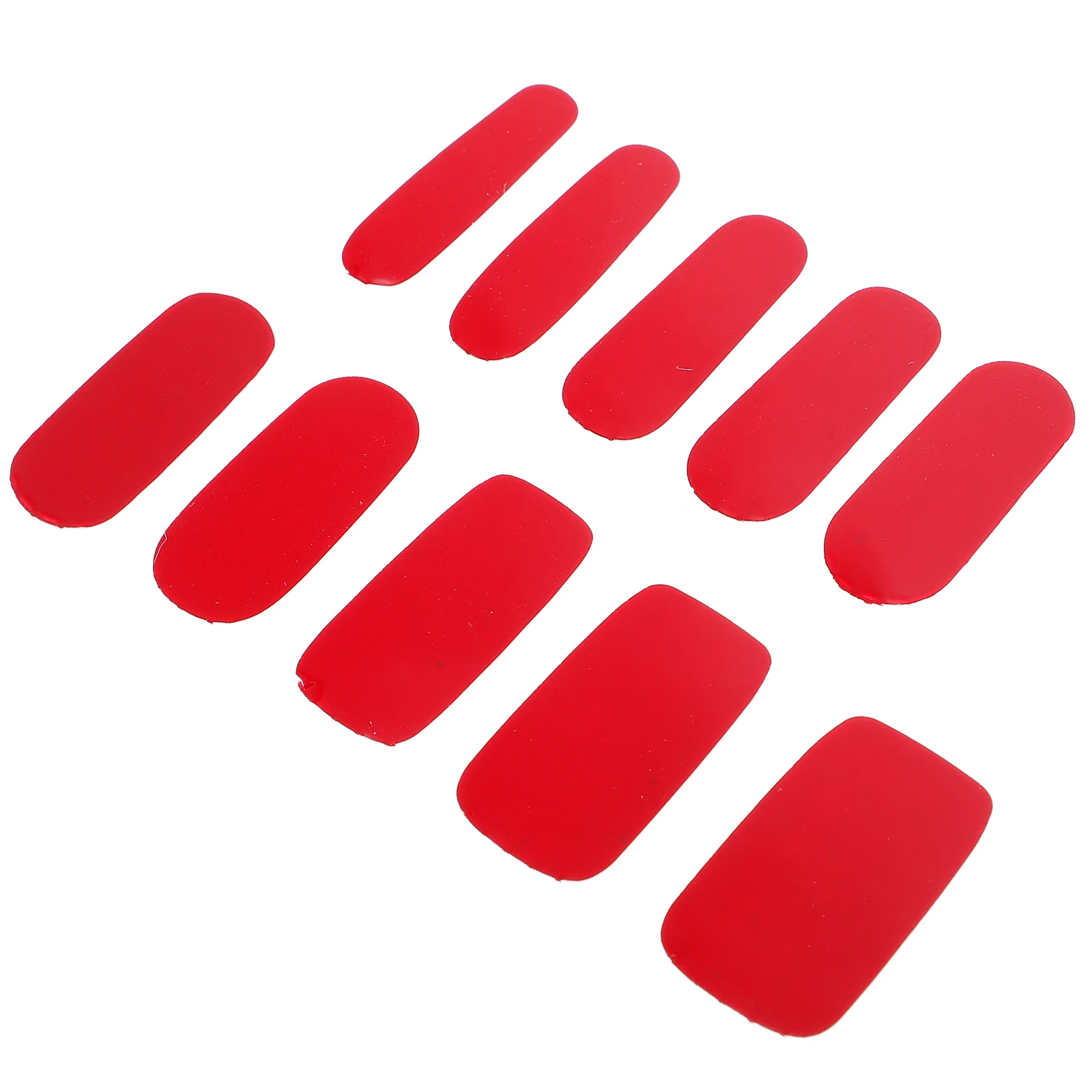 

1 Sheet/20pcs Solid Color Nail Art Sticker Charming Nail Decal Decoration DIY Manicure Accessory for Women Girls (Red)