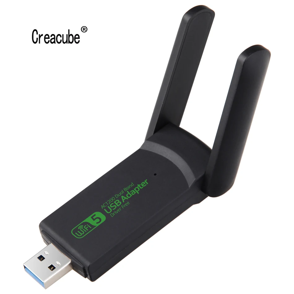 

Creacube 1200M Free Drive USB Wifi Adapter USB 3.0 5G USB Ethernet WiFi Adapter Lan Wifi Dongle Wifi Receiver Driver Free For PC