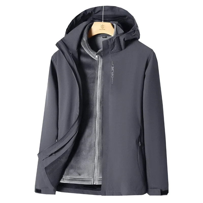 

Men's Outdoor Sports and Leisure Plus Plush Thick Jacket Comfortable Fashionable Versatile Autumn and Winter High-quality Jacket